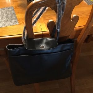 New black Levenger purse/tote bag